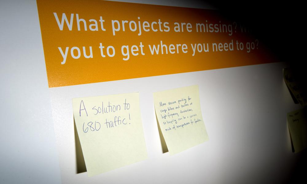 "What projects are missing?" this board asks.